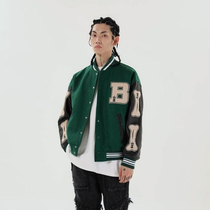 Elarova | Varsity Streetwear Bomberjacke mit bestickten Patches