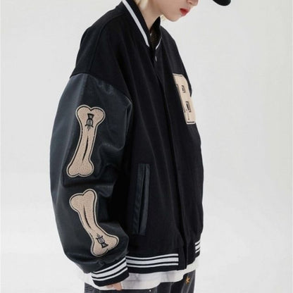 Elarova | Varsity Streetwear Bomberjacke mit bestickten Patches
