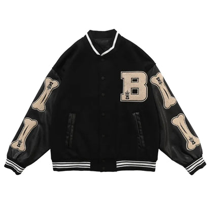 Elarova | Varsity Streetwear Bomberjacke mit bestickten Patches