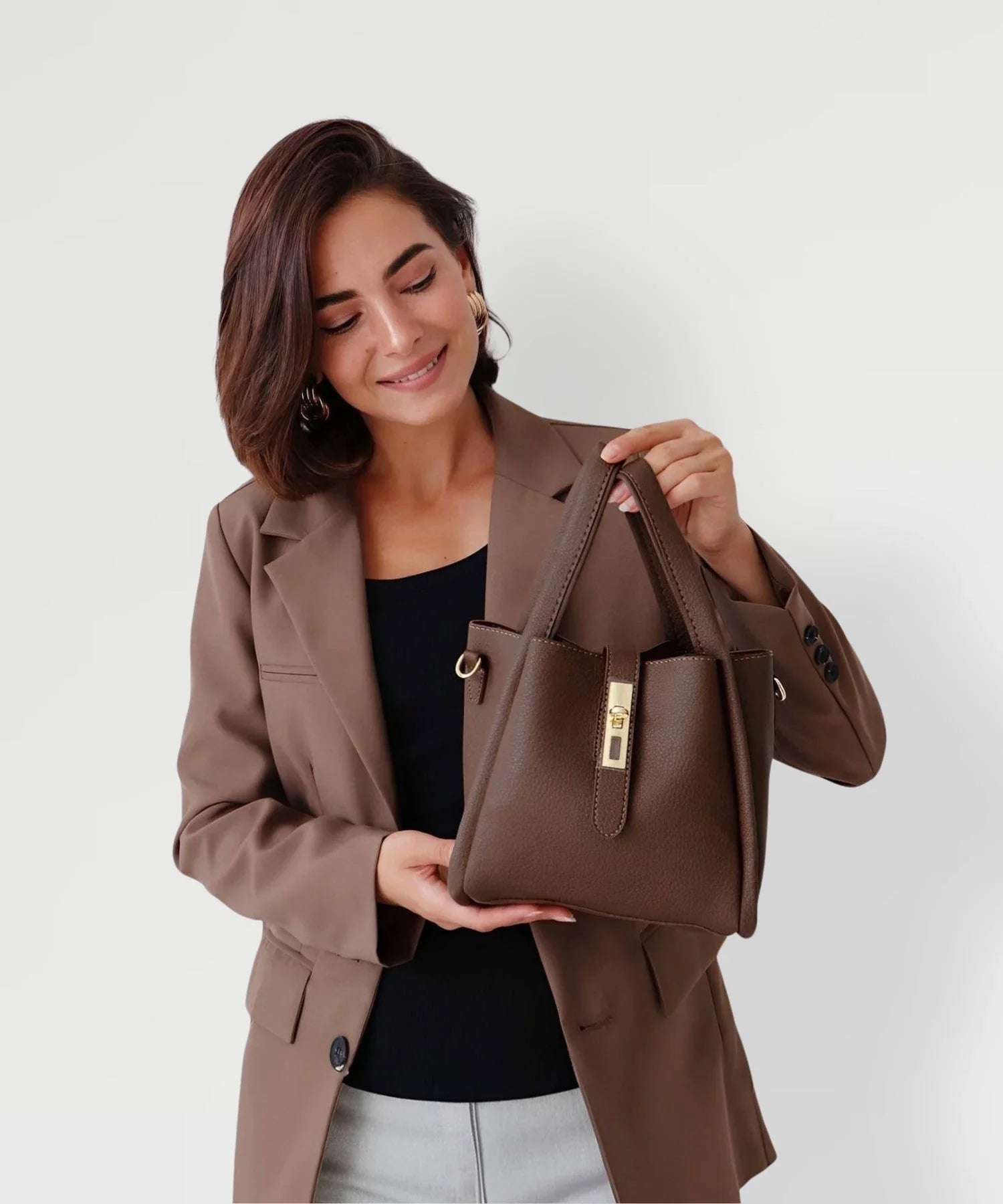 Elarova | Vegane Handtasche Damen Mit Verstellbarem Riemen, Nachhaltig