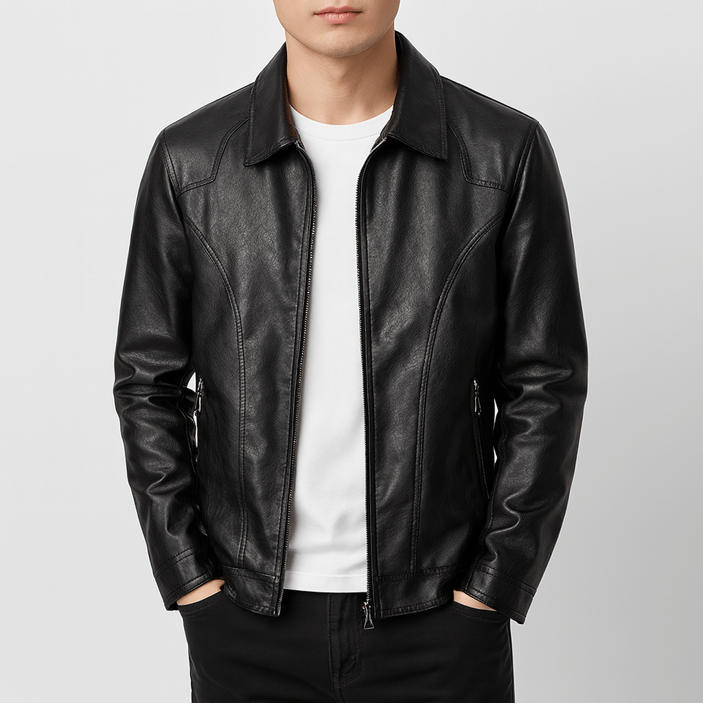 Elarova | Vintage-Bikerjacke aus Leder für Herren