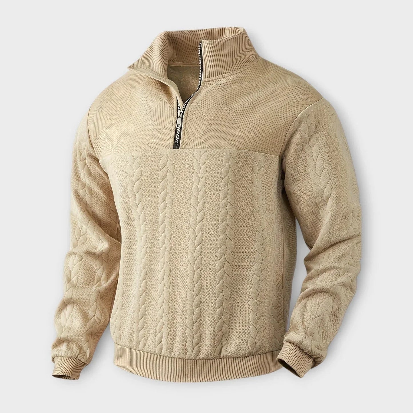 Elarova | Vintage Halb-Zip Pullover für Herren