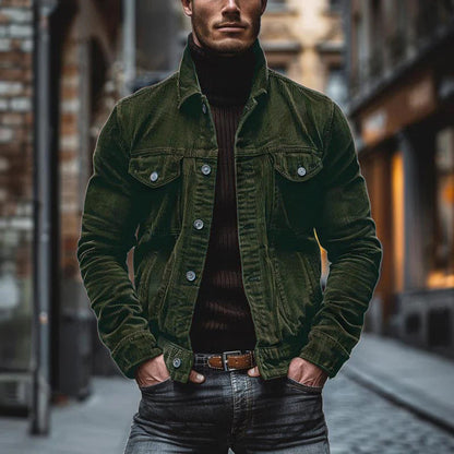Elarova | Vintage-Jacke mit Mehreren Brusttaschen für Herren