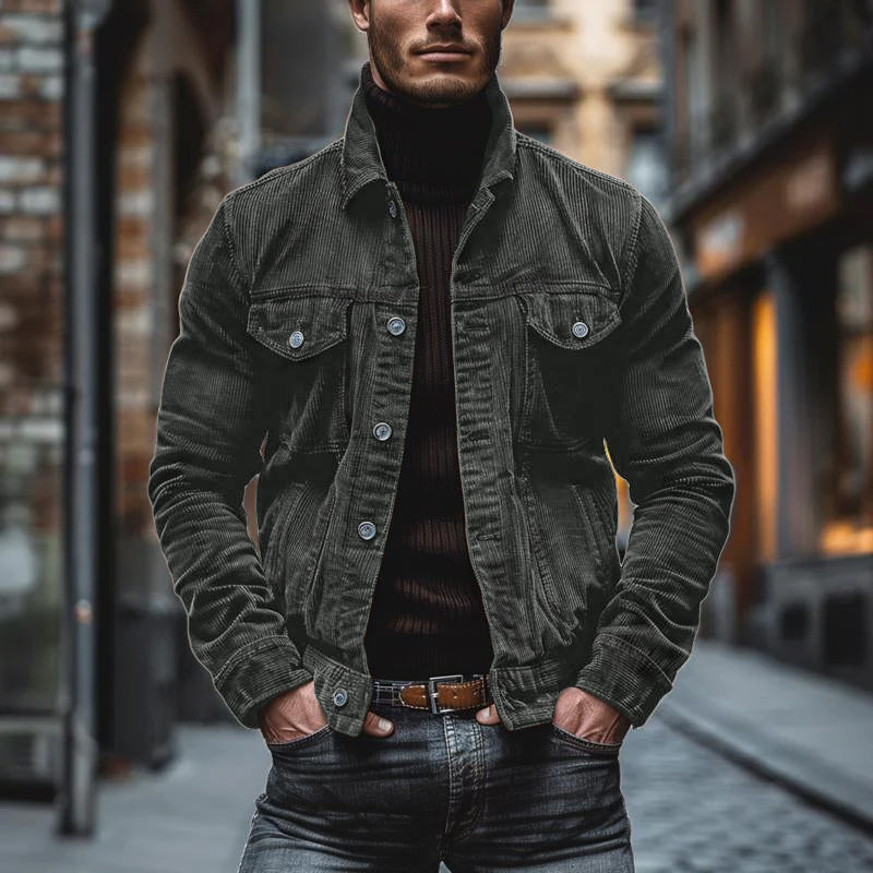 Elarova | Vintage-Jacke mit Mehreren Brusttaschen für Herren
