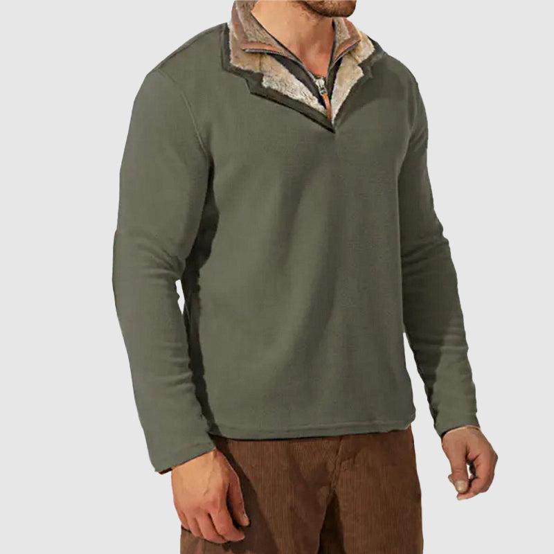 Elarova | Vintage-Kragen-Pullover für Herren