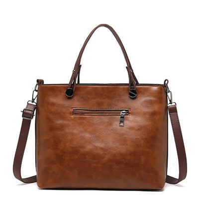 Elarova | Vintage Leder Schultertasche für Damen Stilvolle und Nachhaltige Handtasche