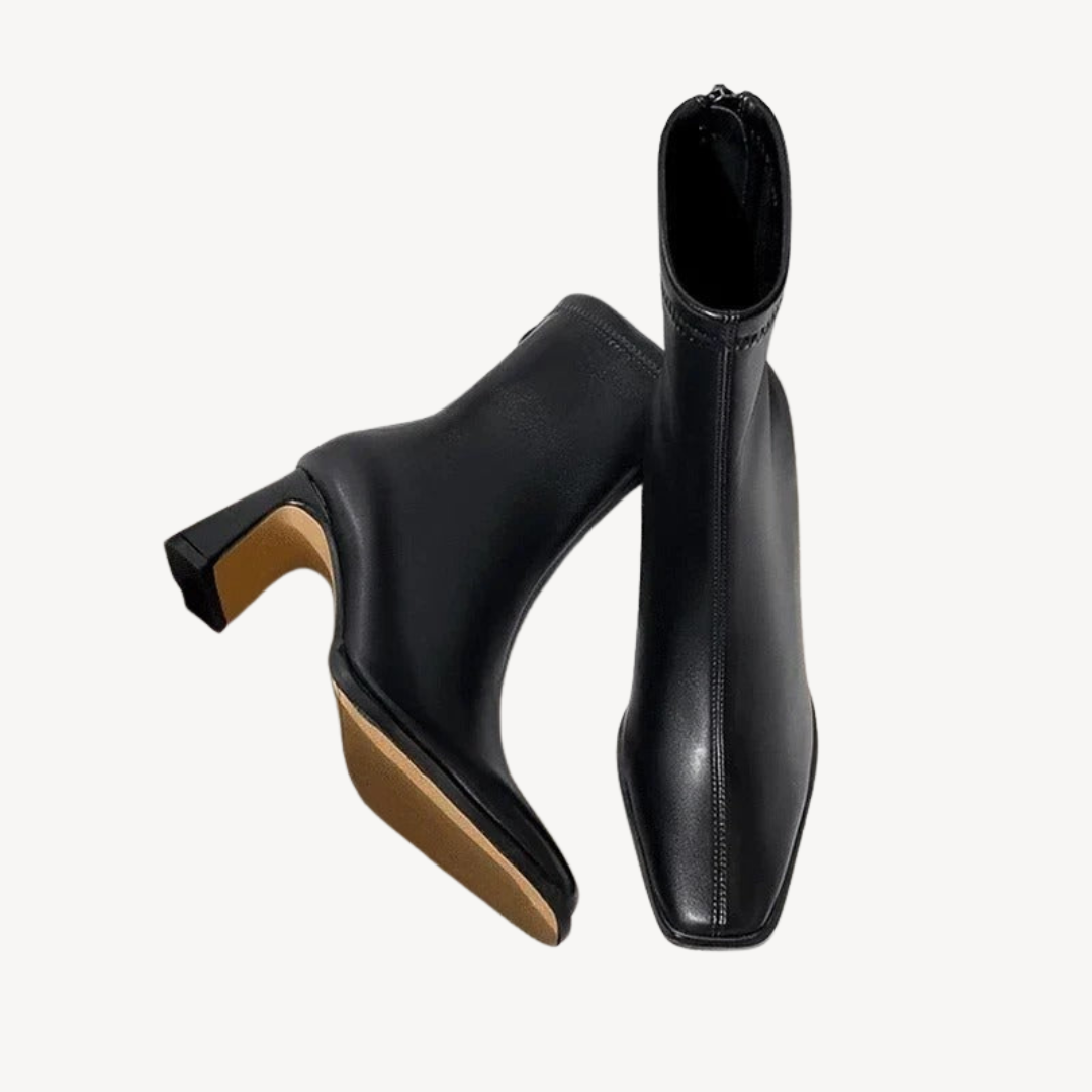 Elarova | Vintage-Stiefeletten mit quadratischer Zehenpartie für Damen