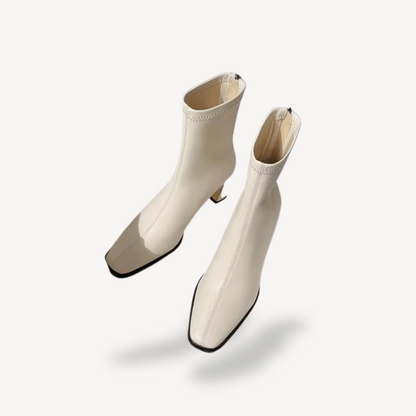 Elarova | Vintage-Stiefeletten mit quadratischer Zehenpartie für Damen