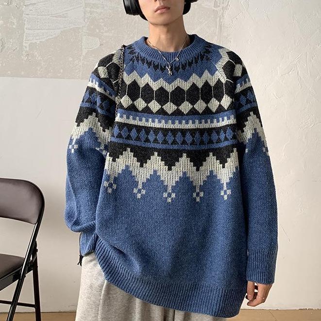 Elarova | Vintage Strickpullover für Herren