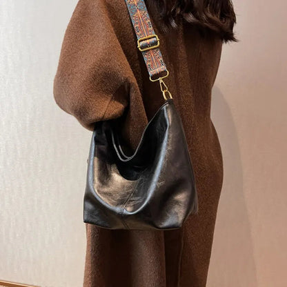 Elarova | Vintage Umhängetasche Damen Weiches PU-Leder Stilvoll