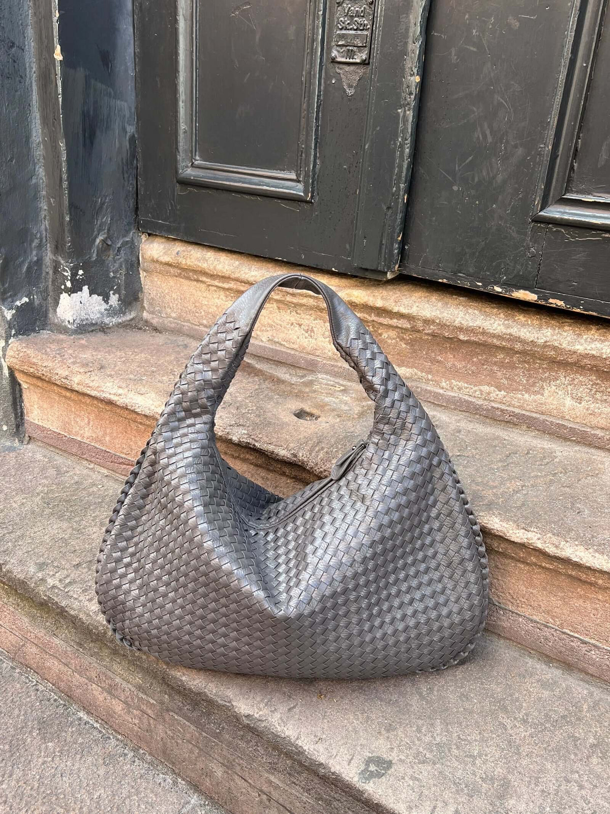 Elarova | Vintage Umhängetasche damen | Geflochtene Handtasche mit Reißverschluss im Sale