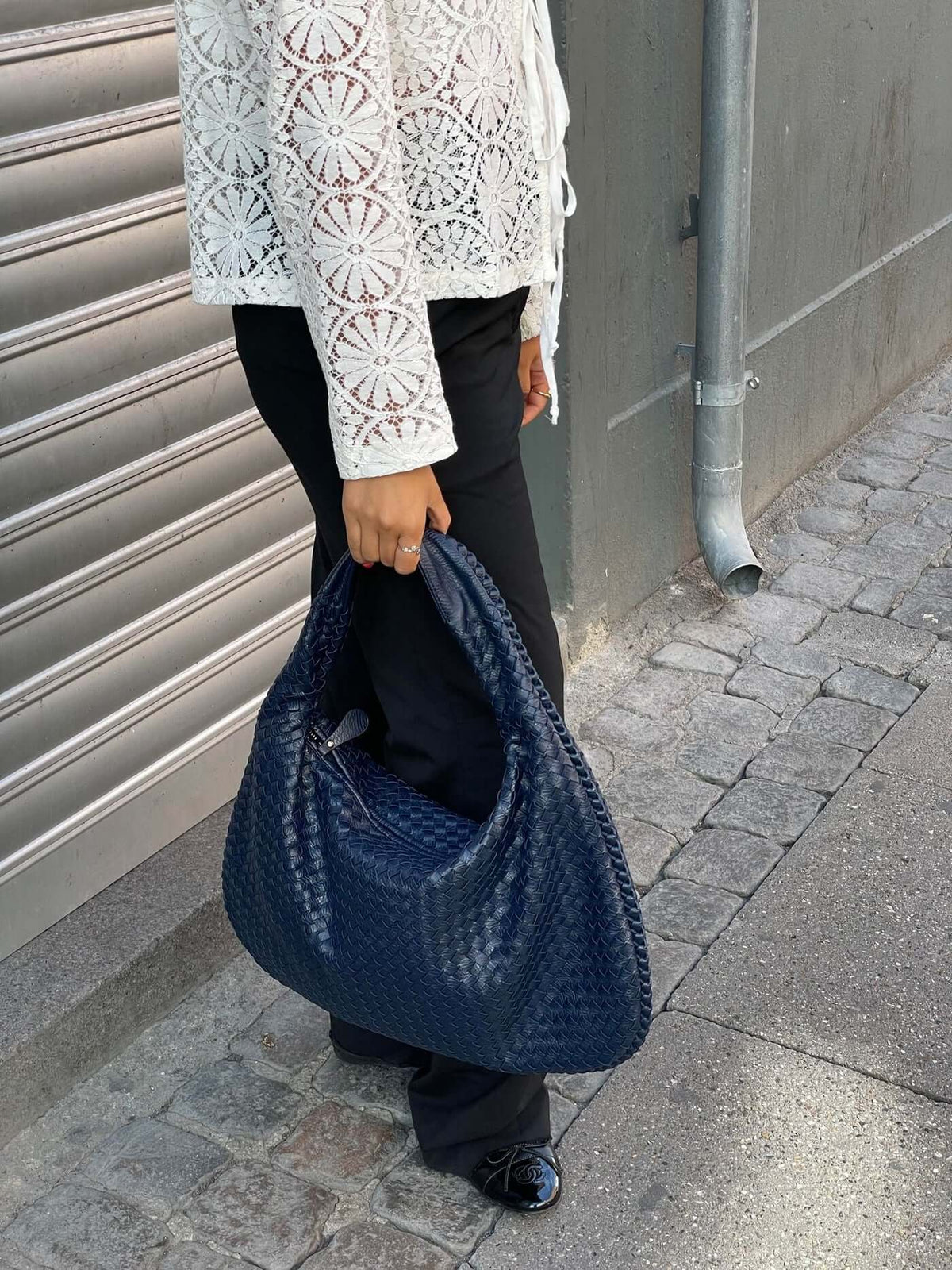 Elarova | Vintage Umhängetasche damen | Geflochtene Handtasche mit Reißverschluss im Sale