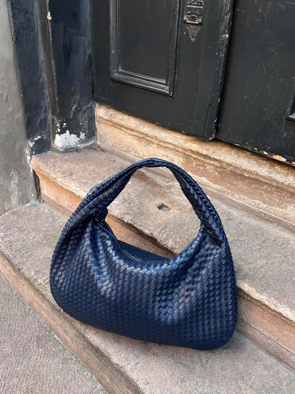 Elarova | Vintage Umhängetasche damen | Geflochtene Handtasche mit Reißverschluss im Sale