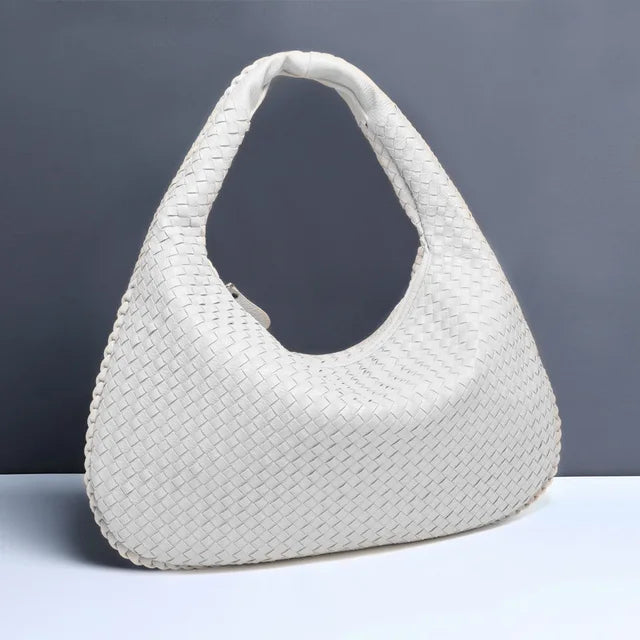 Elarova | Vintage Umhängetasche damen | Geflochtene Handtasche mit Reißverschluss im Sale