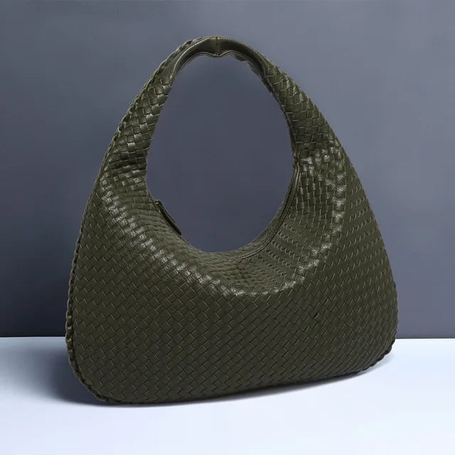 Elarova | Vintage Umhängetasche damen | Geflochtene Handtasche mit Reißverschluss im Sale