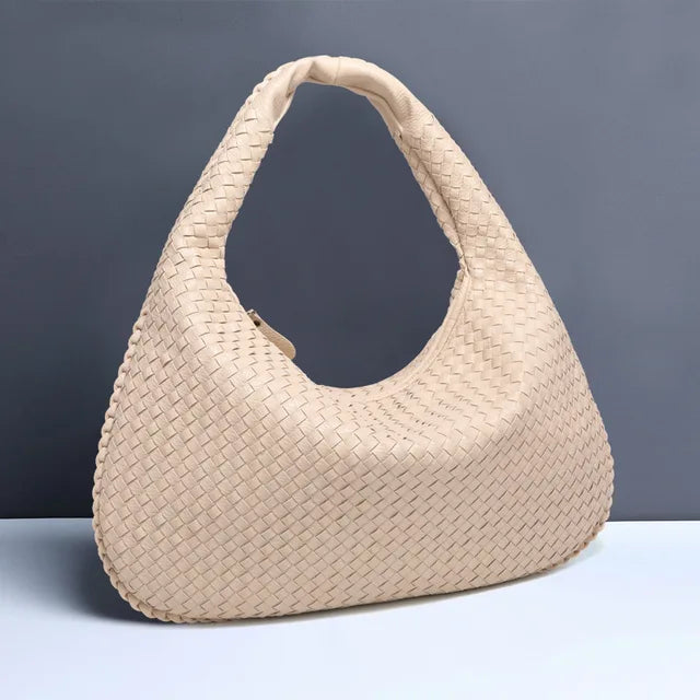 Elarova | Vintage Umhängetasche damen | Geflochtene Handtasche mit Reißverschluss im Sale