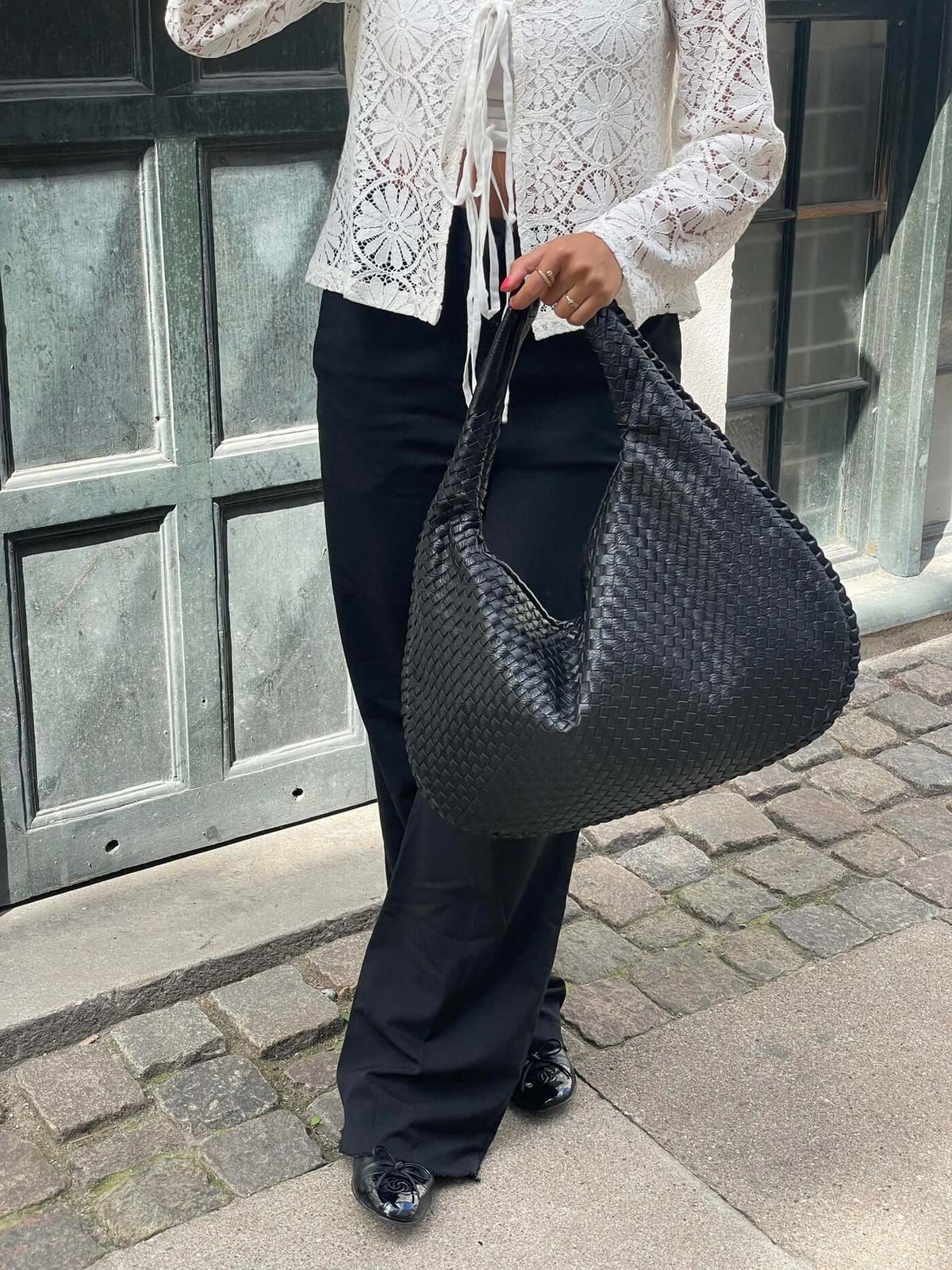 Elarova | Vintage Umhängetasche damen | Geflochtene Handtasche mit Reißverschluss im Sale