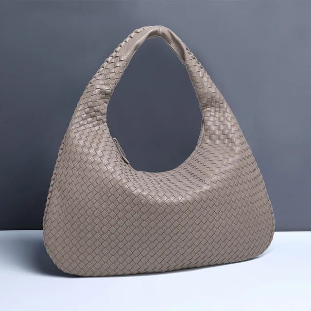Elarova | Vintage Umhängetasche damen | Geflochtene Handtasche mit Reißverschluss im Sale