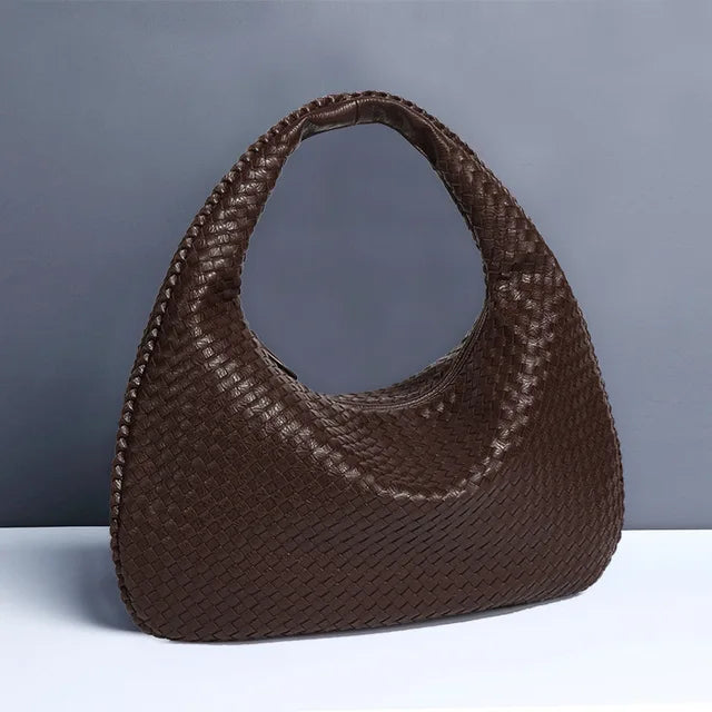 Elarova | Vintage Umhängetasche damen | Geflochtene Handtasche mit Reißverschluss im Sale
