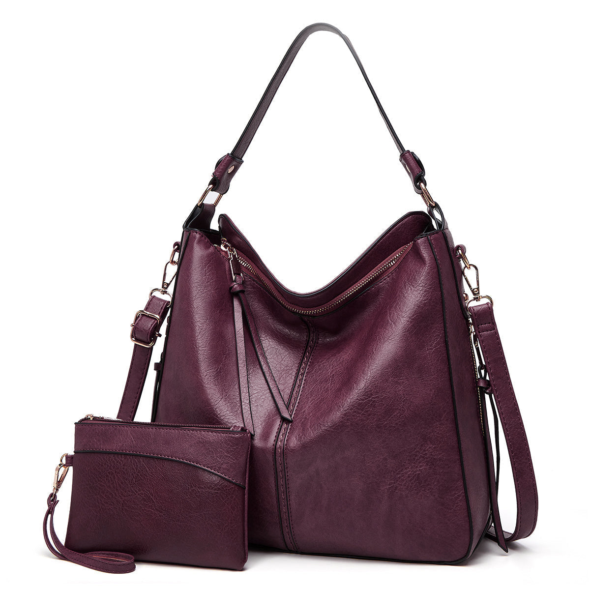 Elarova | Vintageinspirierte Leder HoboTasche