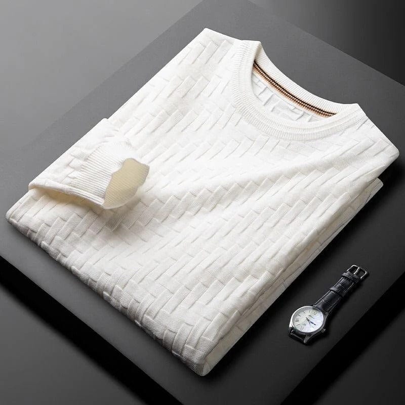 Elarova | Waffel-Pullover für Herren