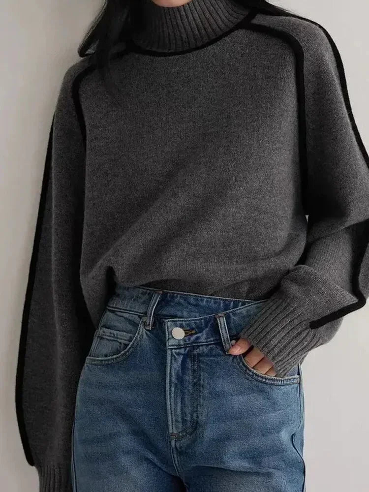 Elarova | Warme Damen Rollkragenpullover || Winter