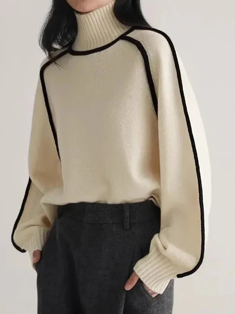 Elarova | Warme Damen Rollkragenpullover || Winter