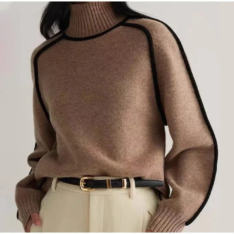 Elarova | Warme Damen Rollkragenpullover || Winter