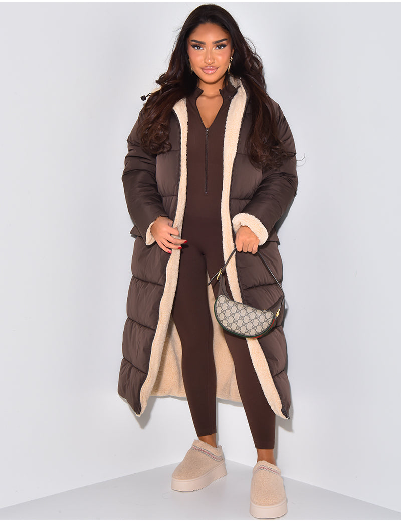 Elarova | Warme Gefütterte Winterjacke für Damen Wendbare Fleecejacke