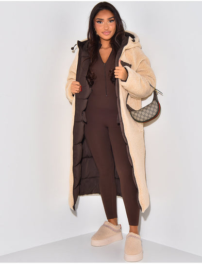 Elarova | Warme Gefütterte Winterjacke für Damen Wendbare Fleecejacke