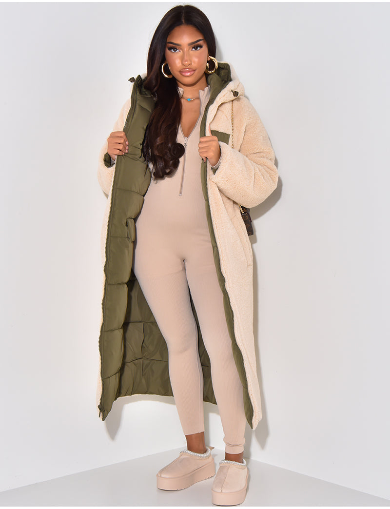 Elarova | Warme Gefütterte Winterjacke für Damen Wendbare Fleecejacke
