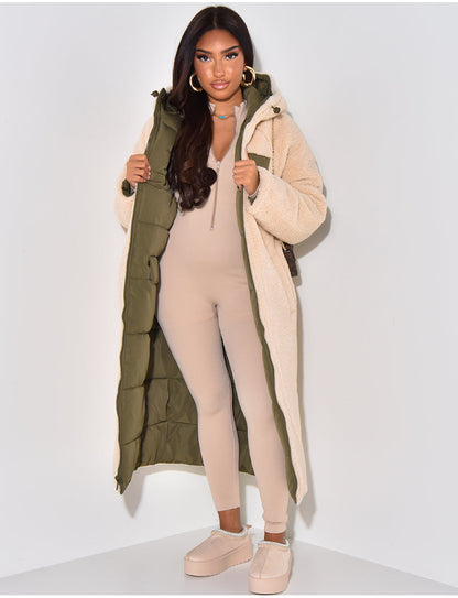 Elarova | Warme Gefütterte Winterjacke für Damen Wendbare Fleecejacke