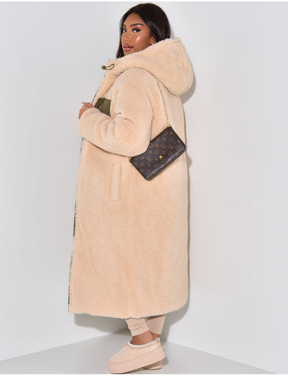 Elarova | Warme Gefütterte Winterjacke für Damen Wendbare Fleecejacke