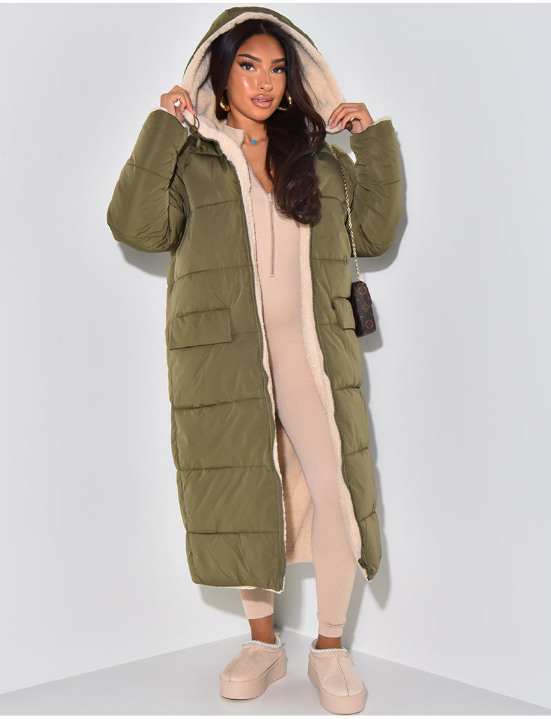 Elarova | Warme Gefütterte Winterjacke für Damen Wendbare Fleecejacke
