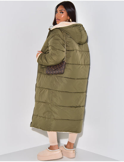 Elarova | Warme Gefütterte Winterjacke für Damen Wendbare Fleecejacke