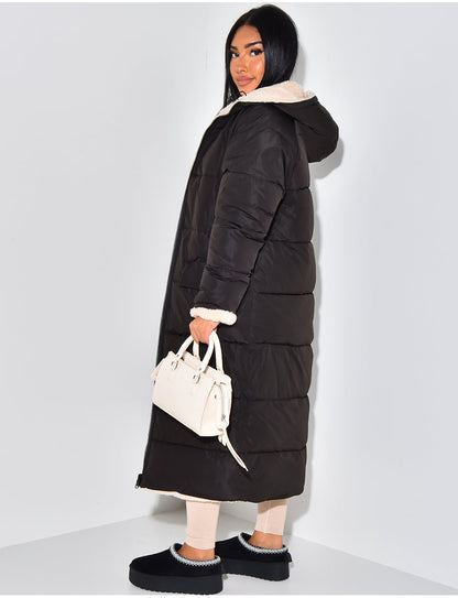 Elarova | Warme Gefütterte Winterjacke für Damen Wendbare Fleecejacke