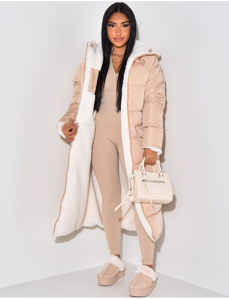 Elarova | Warme Gefütterte Winterjacke für Damen Wendbare Fleecejacke