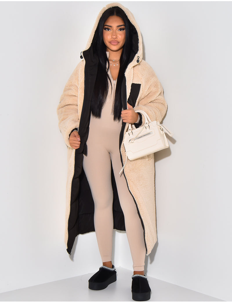 Elarova | Warme Gefütterte Winterjacke für Damen Wendbare Fleecejacke