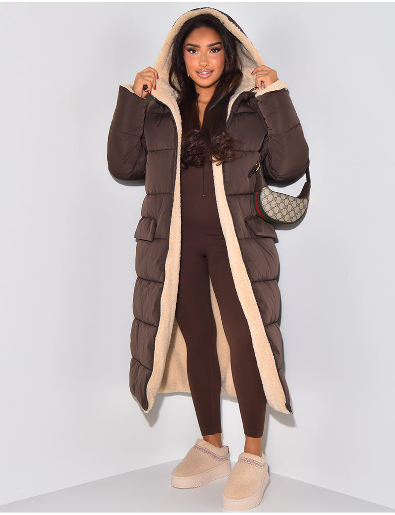 Elarova | Warme Gefütterte Winterjacke für Damen Wendbare Fleecejacke