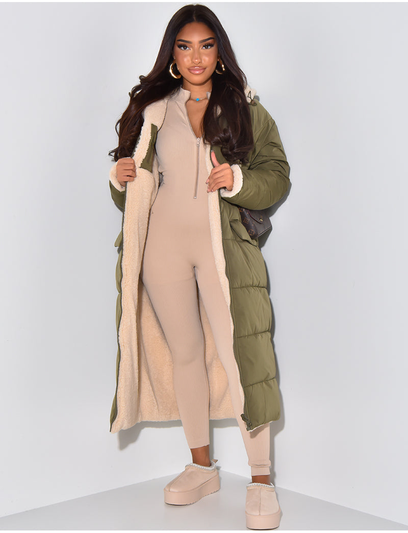 Elarova | Warme Gefütterte Winterjacke für Damen Wendbare Fleecejacke
