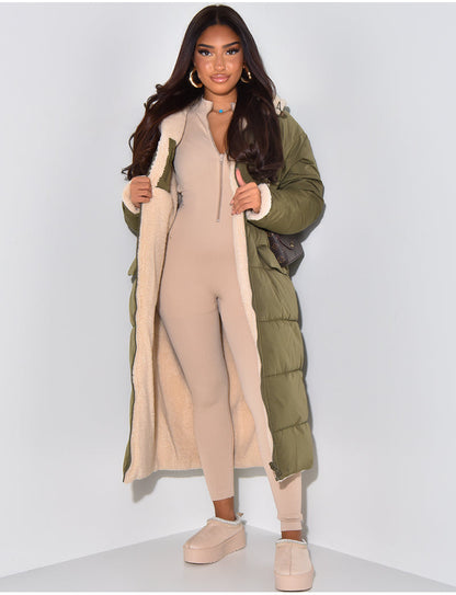 Elarova | Warme Gefütterte Winterjacke für Damen Wendbare Fleecejacke