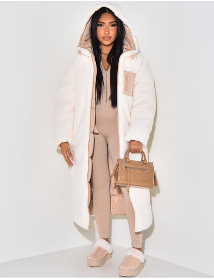 Elarova | Warme Gefütterte Winterjacke für Damen Wendbare Fleecejacke