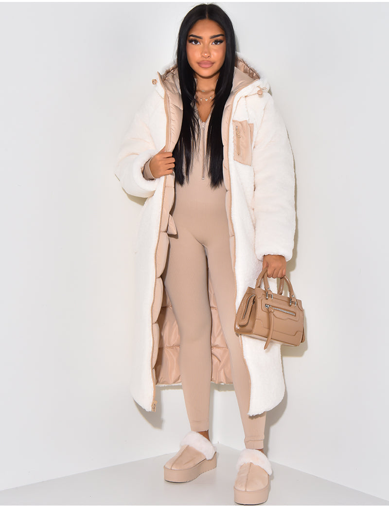 Elarova | Warme Gefütterte Winterjacke für Damen Wendbare Fleecejacke