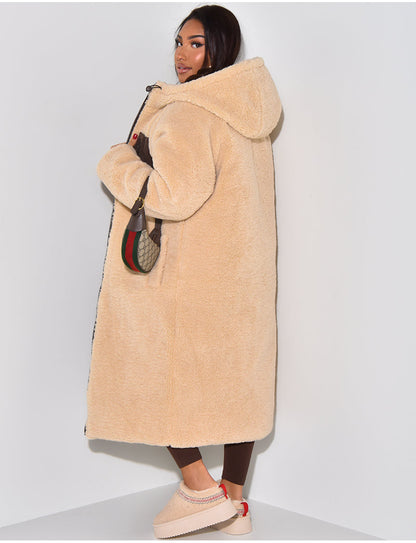 Elarova | Warme Gefütterte Winterjacke für Damen Wendbare Fleecejacke