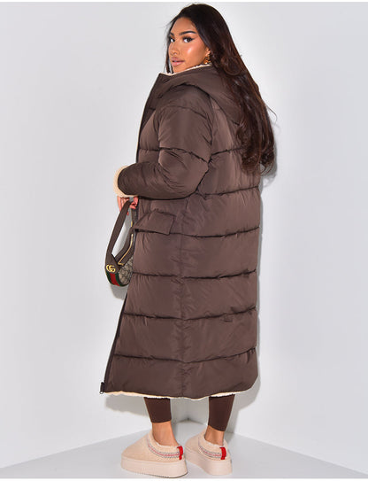Elarova | Warme Gefütterte Winterjacke für Damen Wendbare Fleecejacke