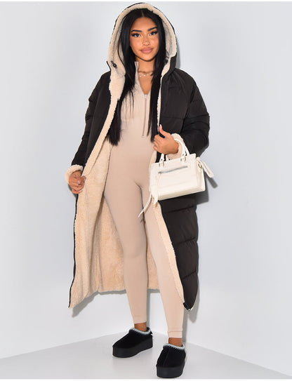 Elarova | Warme Gefütterte Winterjacke für Damen Wendbare Fleecejacke
