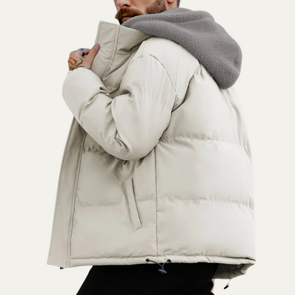 Elarova | Warme Herren-Steppjacke mit Kapuze