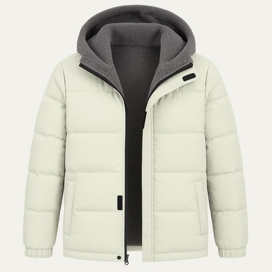 Elarova | Warme Herren-Steppjacke mit Kapuze