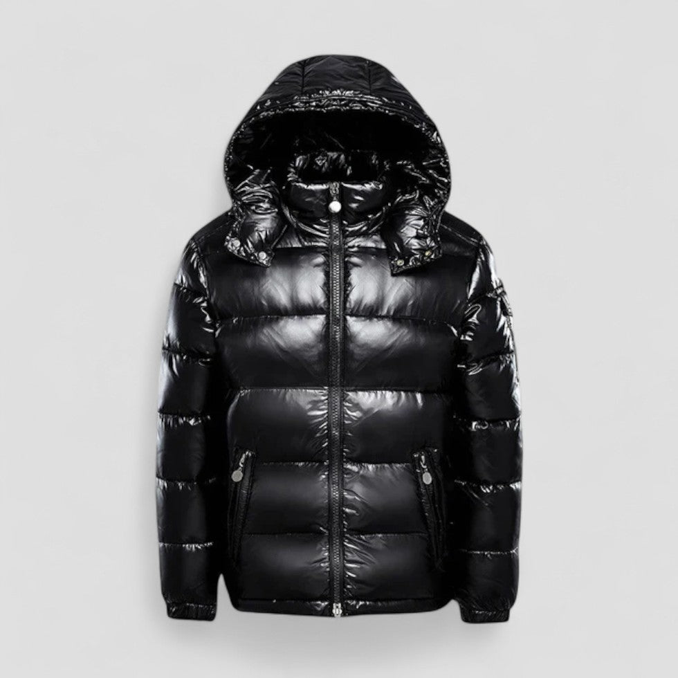 Elarova | Warme Herren Winter Pufferjacke mit Kapuze