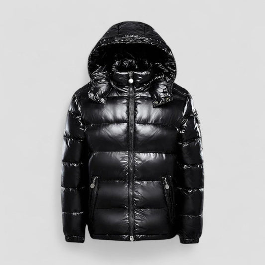 Elarova | Warme Herren Winter Pufferjacke mit Kapuze